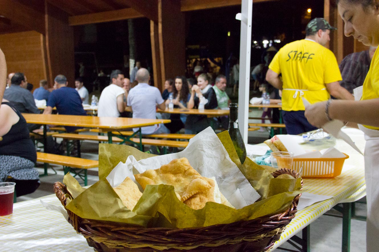 Sagra del Ciaccio stand gnocco fritto