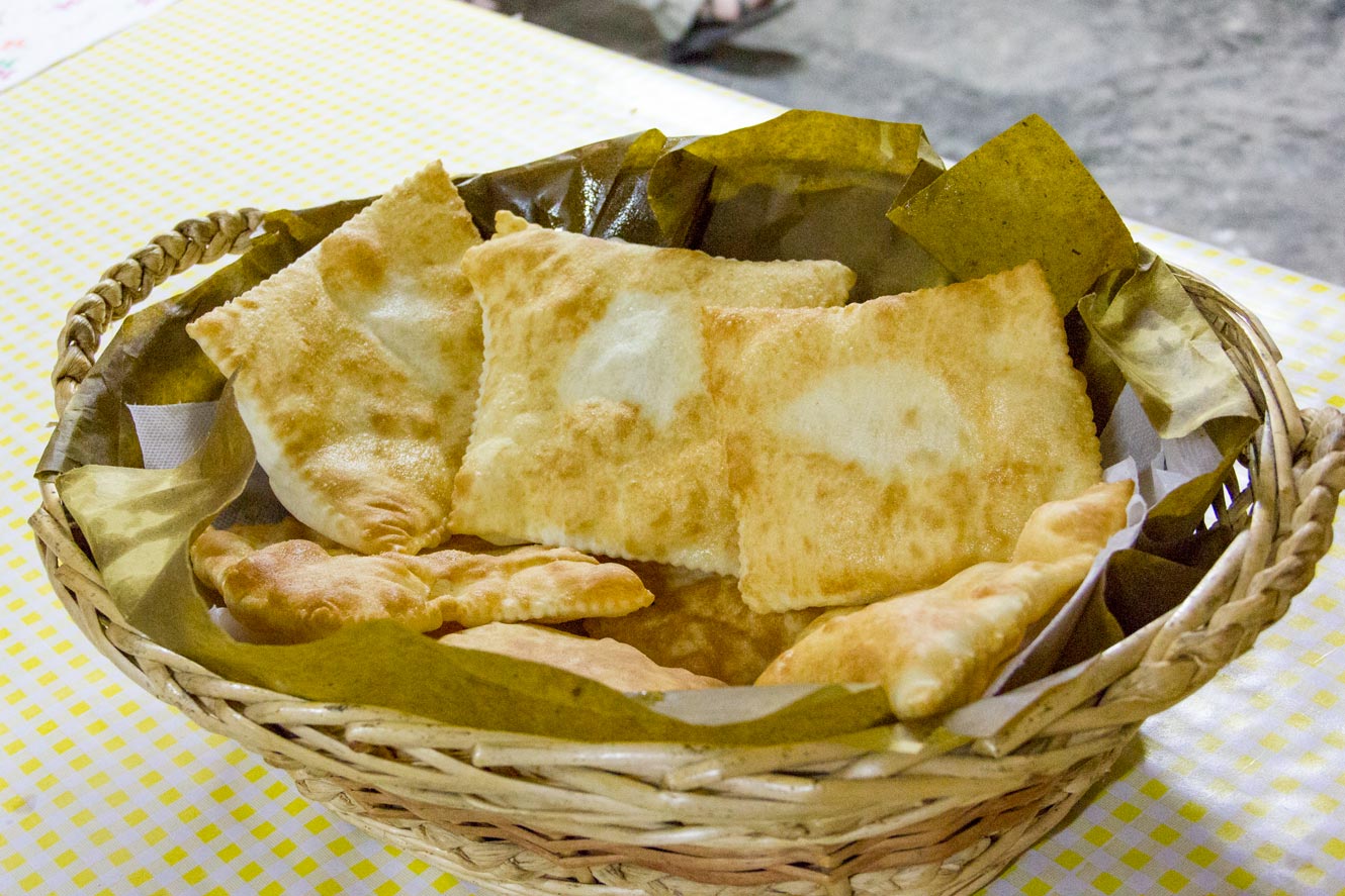 Cesto di gnocco fritto